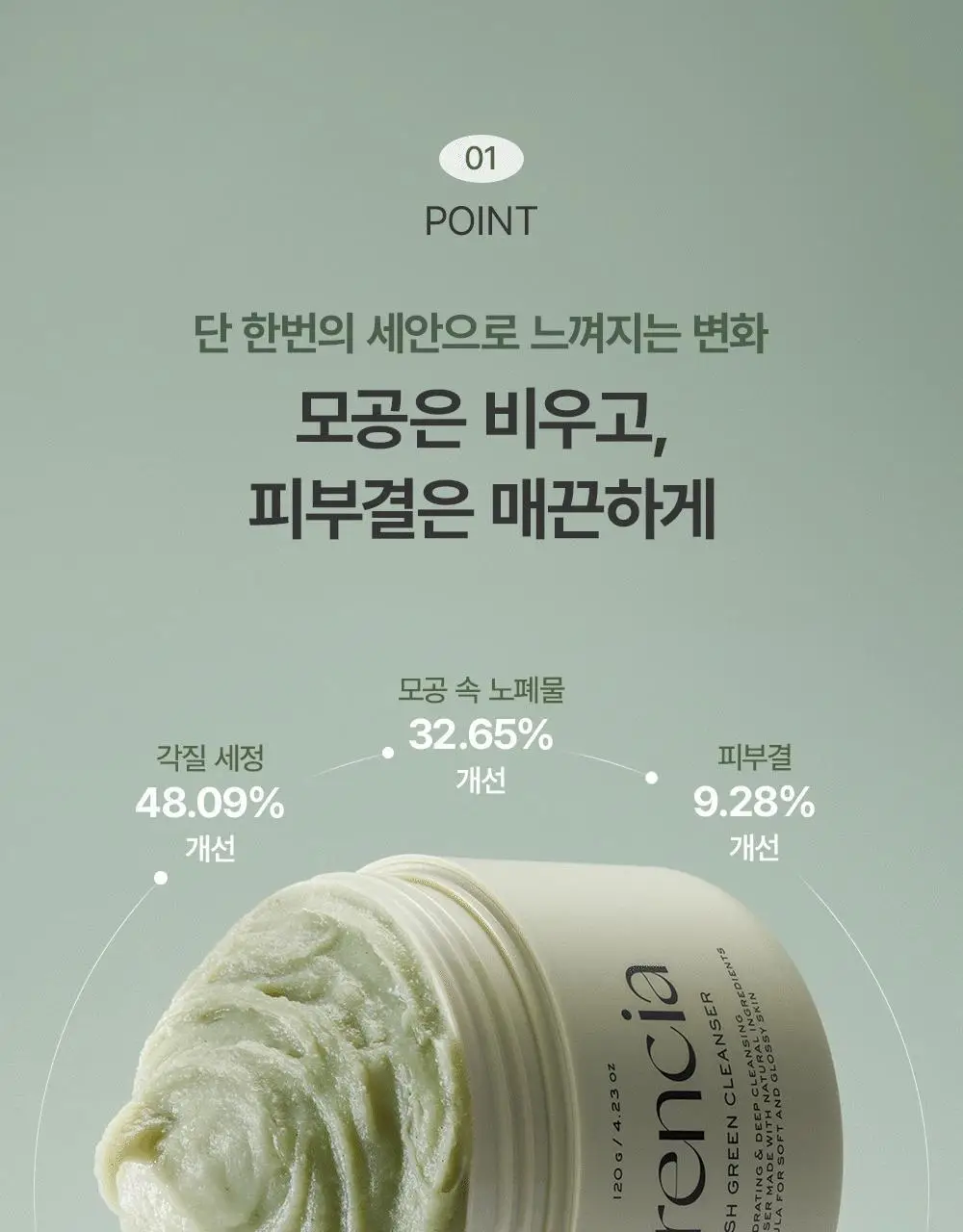 [1등 팩클렌저 / 모공세정] 아렌시아 떡솝 프레시 그린 클렌저 15g 상세페이지 5
